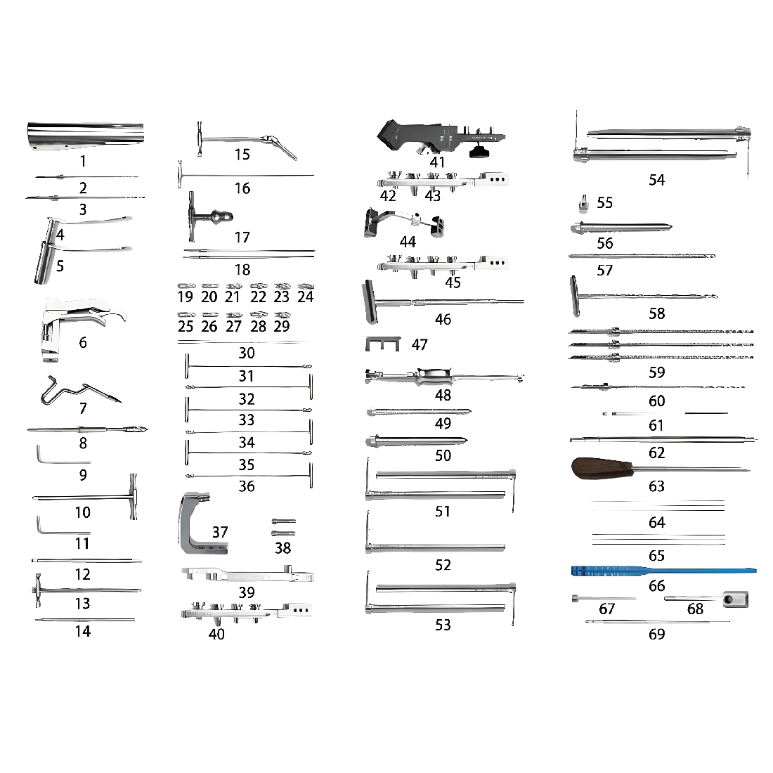 경골 연동 네일 (III) 용 악기 세트