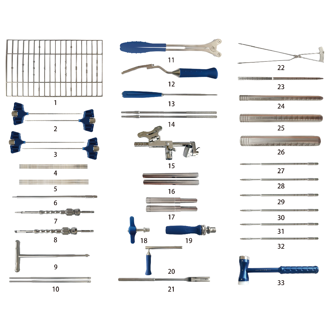 내부 척추 고정 시스템 (IX) 용 기기 세트