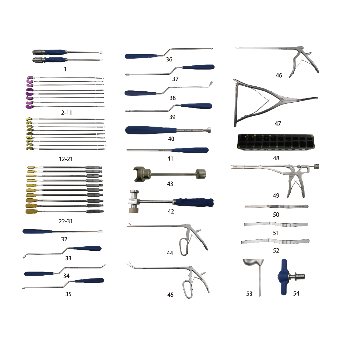 내부 척추 고정 시스템 용 악기 세트