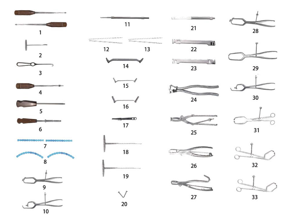 Instruments Set for Reconstruction Plates