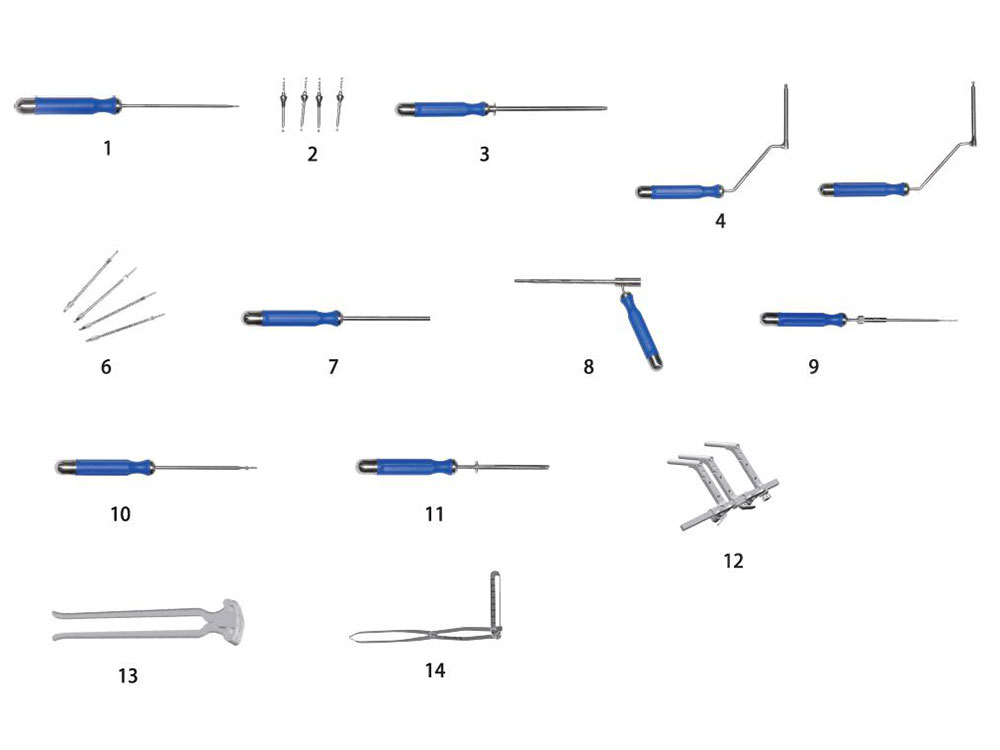 Instrument Set for Anterior Cervical Locking Fixation System (VI)